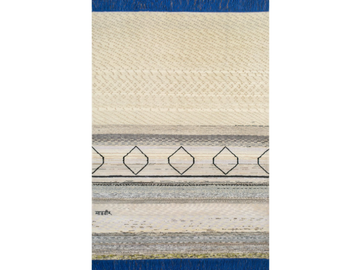 LES-1121 White Ice/Natural Off White - Patterned rectangular handmade rug by Jaipur Rugs - view 2